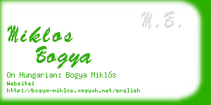 miklos bogya business card
